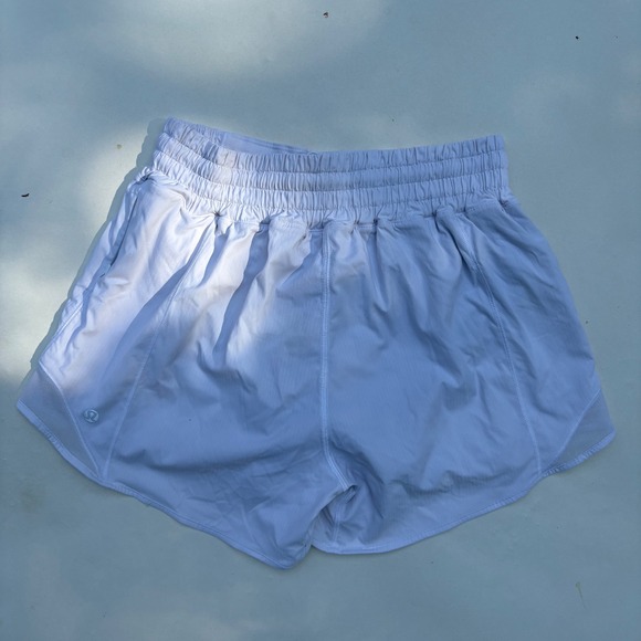 Lululemon Pants - Lululemon Hotty Hot High Rise Short 4 White Mesh Running Shorts Size 4